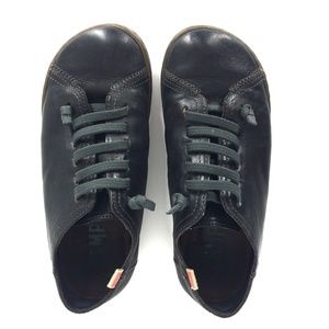 Camper Peu Cami Black Leather Barefoot Minimalist